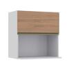 Módulo Armário Aéreo Nicho Micro-Ondas 68x70x43cm 100% MDF Cozinha Modulada Gold J Robel Branco/Hanover