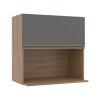 Módulo Armário Aéreo Nicho Micro-Omdas 68x70 100% MDF Cozinha Modulada Gold Robel Hanover/Cinza