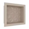 Nicho Para Banheiro 40x30x10 Mármore Sintético Cozimax Bege Textura