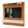 Painel Para TV 75" Frisado Atlas 186x180cm Bancada Bali Lukaliam Jequitiba/Off White