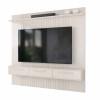 Painel Para TV 75" Frisado Atlas 186x180cm Bancada Bali Lukaliam Off White