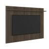 Painel  Frisado Para TV até 75 Polegadas Dallas 184x136 Lukaliam Imbuia/Off White