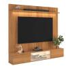 Painel Home para TV 75” com Bancada Évora 180cm Lukaliam Jequitiba 3D/Jequitiba