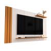 Painel Ripado Para TV 75¨ 176cm Laus 1.8 EDN Off White/Cedro