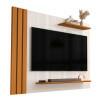 Painel Ripado Pequeno Para TV 42¨ 105cm Laus EDN Off White/Cedro