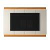 Painel Para TV até 75" Com Led Duplo 180cm Marrocos Lukaliam Off White/Jequitiba