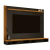 Painel Para TV Ripado 55 Polegadas 140cm Ciccare EAX Móveis Preto/Cedro