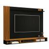 Painel Para TV 55 Polegadas Ripado 180cm Aston EDN Preto/Cedro