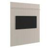 Painel Frisado 191x250cm Para TV 75 Polegadas Oslo Lukaliam Off White
