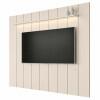 Painel Ripado Moderno Para TV 85¨ Com LED 280cm Lumi 2.8 EDN Off White