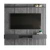Painel Ripado 190cm Para TV 75 Polegadas Bless 1.9 Lukaliam Cimento Queimado