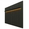 Painel Ripado 230x250 Com LED Para TV 85 Polegadas Nobre Gelius Grafite