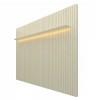Painel Ripado 230x250 Com LED Para TV 85 Polegadas Nobre Gelius Off White