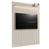 Painel Ripado 184cm Para TV até 75¨ Com LED Arbo 1.8 EDN Off White