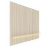 Painel Ripado 3D 100% MDF 180 x 250 Para TV 70 Polegadas Com LED Requinte Gelius Off White