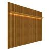 Painel Ripado 3D MDF 224cm x 250cm Para TV 75 Polegadas LED Requinte Gelius Naturale