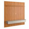 Painel Ripado 180x184cm Para TV 75 Polegadas Antares Patrimar Cinamomo/Off White