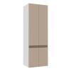 Módulo Paneleiro 70cm 4 Portas 208x70x56cm 100% MDF Cozinha Modulada Gold J Robel Branco/Fendi Matte