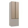 Módulo Paneleiro 70cm Com Vidro Reflecta 100% MDF Cozinha Modulada Gold Robel Fendi/Fendi/Reflecta