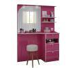 Penteadeira Camarim Com Banqueta Hera Gelius Pink Plock