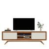 Rack Para Sala TV 65 Channel Fabrimoveis Off White/Nature