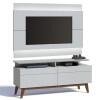 Rack com Painel Para TV Classic Mais 2G 1.4 Com LED Imcal Branco