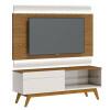 Rack com Painel Para TV 146cm 1 Gaveta Classic 1G 1.4 Com LED Imcal Freijo/Off White