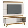 Rack com Painel Para TV 146cm 1 Gaveta Classic 1G 1.4 Com LED Imcal Off White/Freijo