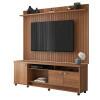 Rack com Painel Frisado 185cm Para TV 75 Dallas Lukaliam Jequitiba