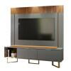 Rack Com Painel Para TV 70 Polegadas Sagary 1.8 EAX Móveis Cinza/Tauari