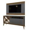 Rack Com Painel Para TV 55 Pol Merlot 135 EDN Grafite/Naturale