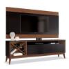 Rack Com Painel Para TV 65 Pol Merlot 180 EDN Preto/Naturale
