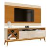 Rack Com Painel Para TV 65 Pol Merlot 180 EDN Off White/Cedro