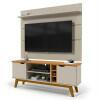 Rack com Painel Para TV 65 Polegadas 160cm Prism 1.6 Patrimar Off White/Cinamomo