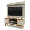 Rack com Painel Para TV 65 Polegadas 160cm Prism 1.6 Patrimar Off White/Cumaru