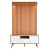 Rack Com Painel 136cm Para TV 55 Polegadas River 1.36 Lukaliam Jequitiba/Off White