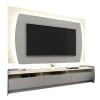 Rack com Painel TV 70 Polegadas Sublime 2.2 Com Led Gelius Cinza/Off White