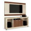 Rack Com Painel Para Sala TV 50 Pol Triton EDN Off White/Naturale