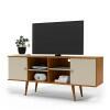 Rack Retrô Para TV 65 Polegadas 160cm Estrela Patrimar Cumaru/Off White