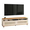 Rack Para TV 1.80cm 75 Polegadas Hanover 1.8 EDN Off White/Cedro 