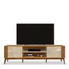 Rack Ripado Legacy 200cm Para TV 75 Polegadas EDN Off White/Cedro