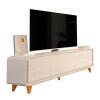 Rack Canto Arredondado 180cm Para TV 75¨ 4 Portas Liv 1.8 EDN Off White