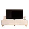 Rack Canto Arredondado 218cm Para TV 85¨ 4 Portas Liv 2.2 EDN Off White