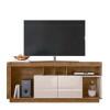 Rack Bancada Para TV Até 55 Pol Napole 1.6 Lukaliam Canela/Off White