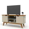 Rack Para TV Sala 55 Polegadas 140cm Prism 1.4 Patrimar Off White/Cumaru
