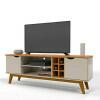 Rack Para TV Sala 75 Polegadas 180cm Prism 1.8 Patrimar Off White/Cinamomo