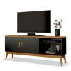 Rack Sala Estar 160cm TV 60 Polegadas Gara EAX Móveis Preto/Cedro