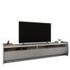 Rack Para Sala TV Até 75 Polegadas Sublime 1.8 Gelius Cinza/Off White