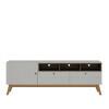 Rack Para Sala Estar TV até 65 Texas 1.8 Gelius Off White/Madeirado