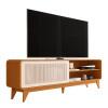 Rack para Sala 160cm TV até 75" Com 1 Porta Turini EDN Cedro/Off White